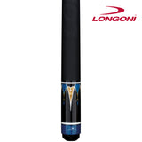 Longoni Galaxy Cyan Elk Style Leather Pool Cue w/S20 Shaft