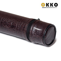 OKKO Billiard Hard Round Case Croco Dark Brown 1x1