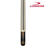 Longoni Flames Leather Stripes Pool Cue w/S20 Shaft