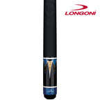 Longoni Galaxy Cyan Elk Style Leather Pool Cue w/S2 Shaft
