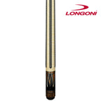 Longoni Flames Leather Stripes Pool Cue Butt