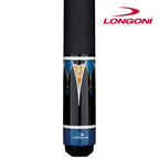 Longoni Galaxy Cyan Elk Style Leather Pool Cue w/S20 Shaft