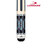 Longoni Black Mamba II Leather Strips Pool Cue w/S30 Shaft