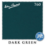 10 ft Simonis 760 Dark Green Pool Table Cloth with 6 Pre-Cut Rails