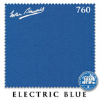 8 ft Simonis 760 Electric Blue Pool Table Cloth with 6 Pre-Cut Rails