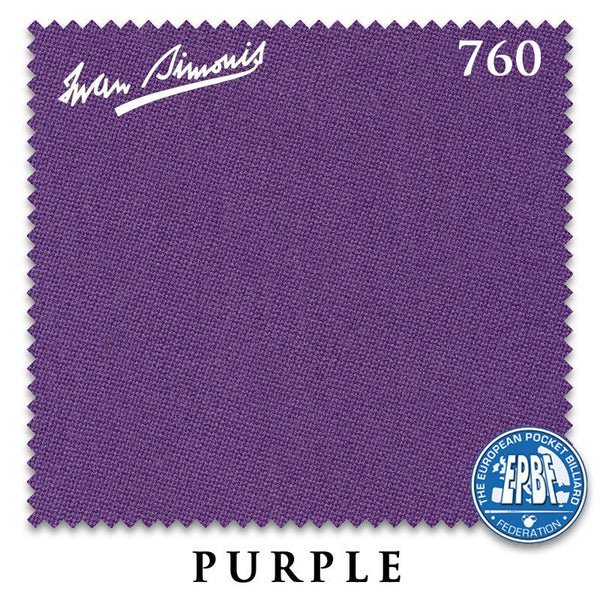 8 ft Simonis 760 Purple Pool Table Cloth with 6 Pre-Cut Rails