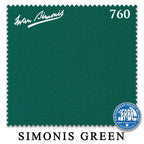 12 ft Simonis 760 Simonis Green™ Pool Table Cloth with 6 Pre-Cut Rails