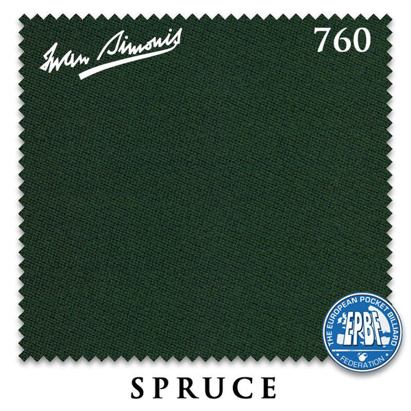 10 ft Simonis 760 Spruce Pool Table Cloth with 6 Pre-Cut Rails
