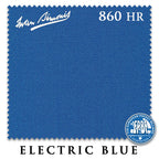 7 ft Simonis 860HR Electric Blue Pool Table Cloth with 6 Pre-Cut Rails