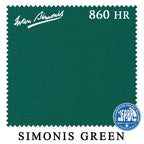 8 ft Simonis 860HR Simonis Green™ Pool Table Cloth with 6 Pre-Cut Rails