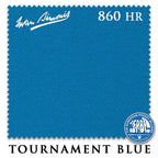 8 ft Oversized Simonis 860HR Tournament Blue™ Pool Table Cloth with 6 Pre-Cut Rails