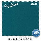 9 ft Simonis 860 Blue Green Pool Table Cloth with 6 Pre-Cut Rails