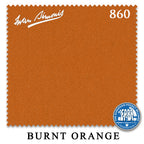 8 ft Simonis 860 Burnt Orange Pool Table Cloth with 6 Pre-Cut Rails