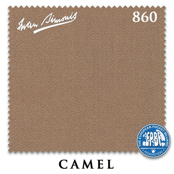 10 ft Simonis 860 Camel Pool Table Cloth with 6 Pre-Cut Rails