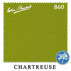 10 ft Simonis 860 Chartreuse Pool Table Cloth with 6 Pre-Cut Rails