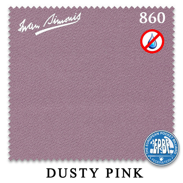 9 ft Simonis 860 Dusty Pink Pool Table Cloth with 6 Pre-Cut Rails