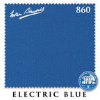 9 ft Simonis 860 Electric Blue Pool Table Cloth with 6 Pre-Cut Rails
