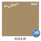 12 ft Simonis 860 Gold Pool Table Cloth with 6 Pre-Cut Rails