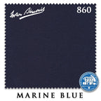9 ft Simonis 860 Marine Blue Pool Table Cloth with 6 Pre-Cut Rails