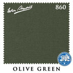 9 ft Simonis 860 Olive Green Pool Table Cloth with 6 Pre-Cut Rails