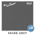 8 ft Simonis 860 Shark Grey Pool Table Cloth with 6 Pre-Cut Rails