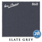 9 ft Simonis 860 Slate Grey Pool Table Cloth with 6 Pre-Cut Rails