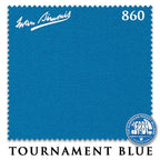 10 ft Simonis 860 Tournament Blue™ Pool Table Cloth with 6 Pre-Cut Rails