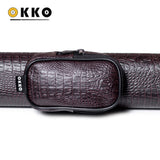 OKKO Billiard Hard Deluxe Oval Case Croco Dark Brown 1x1