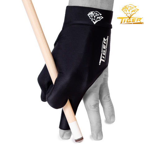 Tiger Pro Billiard Glove for Left Hand Black XL