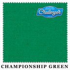 8 ft Oversized Championship Challenger™ Championship Green Pool Table Cloth with 6 Pre-Cut Rails