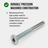 McDermott 1/2" Weight Bolt for McDermott 11" Cue Extension, Precision Machined, Threaded Center Hole