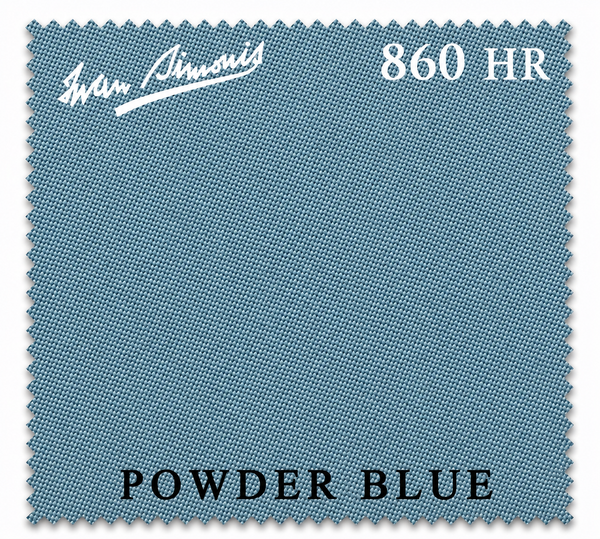 8 ft Simonis 860HR Powder Blue Pool Table Cloth with 6 Pre-Cut Rails
