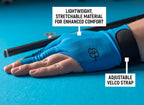 McDermott Billiard Glove for Left Hand Blue M