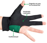 McDermott Billiard Glove for Left Hand Black S