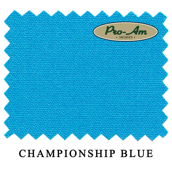 7 ft Championship Pro-Am™ Championship Blue Pool Table Cloth with 6 Pre-Cut Rails