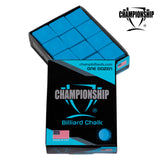 Championship Billiard Chalk Championship Blue 12 pcs