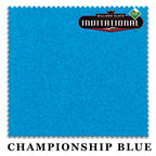 10 ft Championship Invitational Teflon® Championship Blue Pool Table Cloth with 6 Pre-Cut Rails