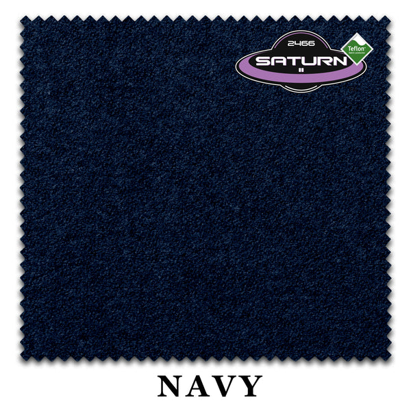 10 ft Championship Saturn II Teflon® Navy Pool Table Cloth with 6 Pre-Cut Rails