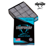 Championship Billiard Chalk Pewter 12 pcs