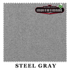 10 ft Championship Invitational Teflon® Steel Gray Pool Table Cloth with 6 Pre-Cut Rails