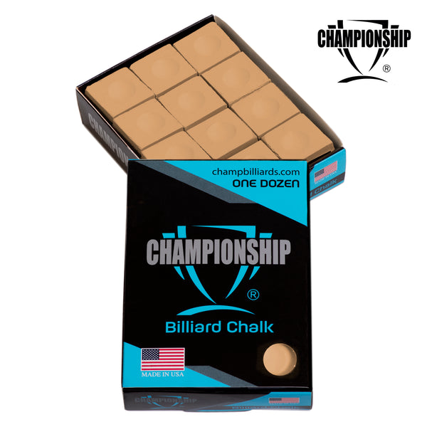 Championship Billiard Chalk Tan 12 pcs
