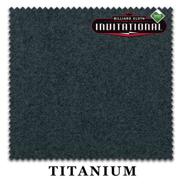 10 ft Championship Invitational Teflon® Titanium Pool Table Cloth with 6 Pre-Cut Rails