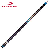 Longoni Galaxy Cyan Lizard Style Leather Pool Cue Butt