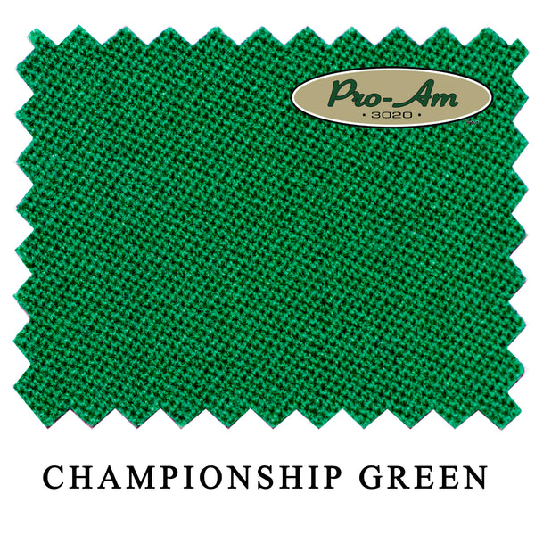 10 ft Championship Pro-Am™ Championship Green Pool Table Cloth with 6 Pre-Cut Rails