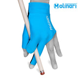 Molinari Billiard Glove for Left Hand Cyan S