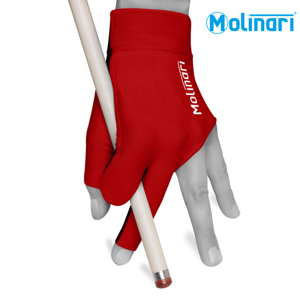 Molinari Billiard Glove for Left Hand Red XL