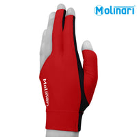 Molinari Billiard Glove for Left Hand Red S