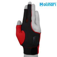 Molinari Billiard Glove for Left Hand Red XL