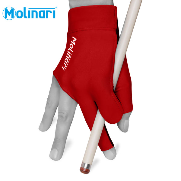 Molinari Billiard Glove for Right Hand Red XL