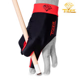 Tiger Pro Billiard Glove for Left Hand Red XL